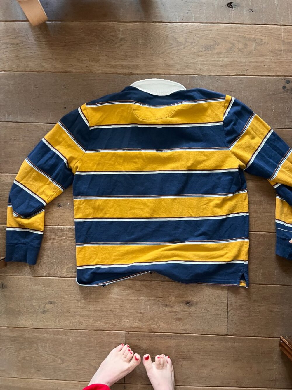 St John's Bay Striped Rugby Shirt L - Picture 2 of 3